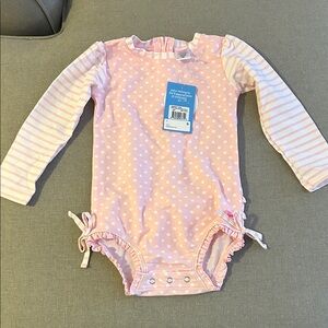 Ruffle Butts Pink and White Polka Dot Outfit